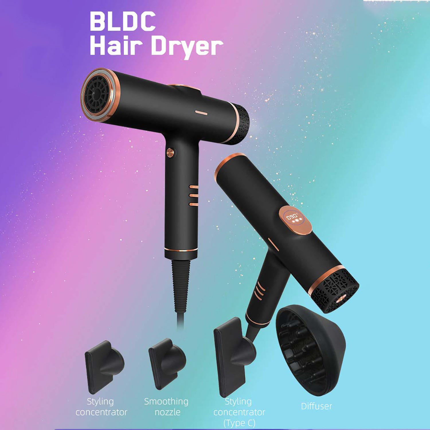 Salon Brushless Negative Ion Hair Dryer